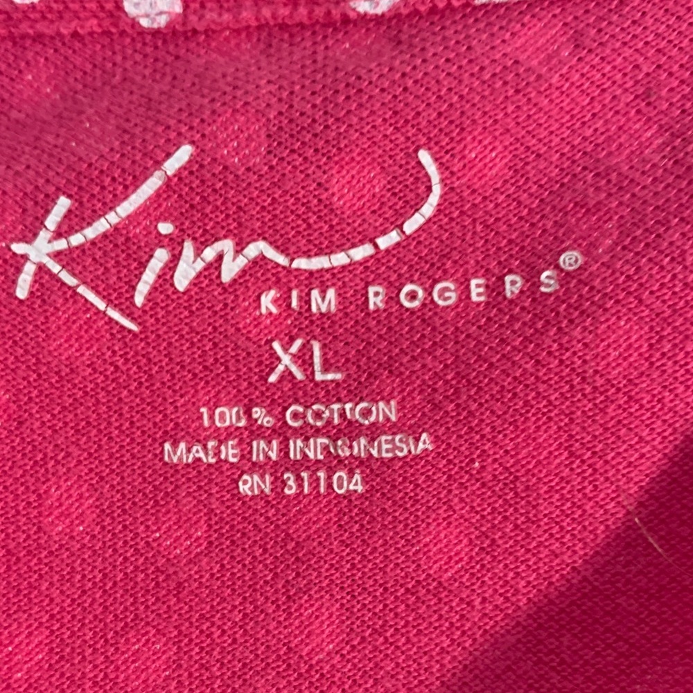 Kim Rogers Pink & White Polka Dot Polo EUC - Picture 4 of 8
